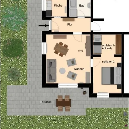 Nette Mit Eigenem Eingang Und Sonnenterrasse