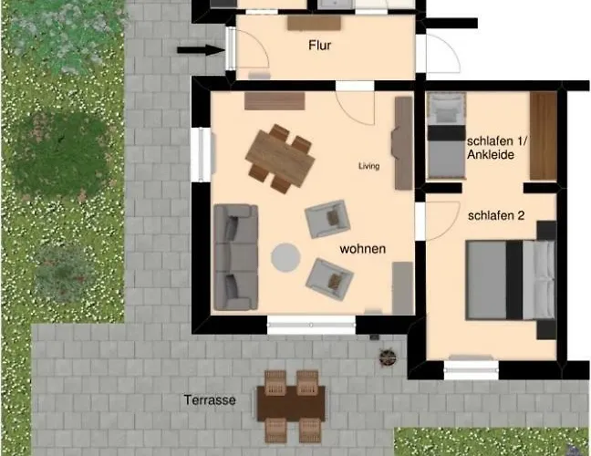 Nette Mit Eigenem Eingang Und Sonnenterrasse